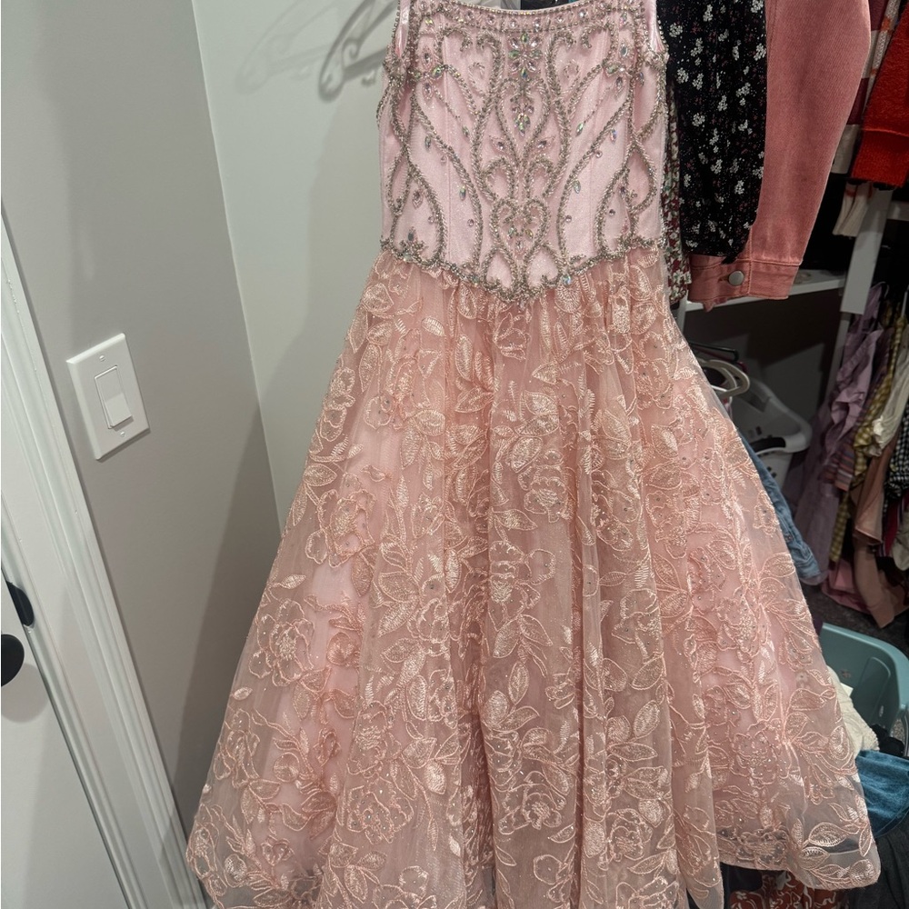 Tiffany Designs Pink Floral Kids Dress